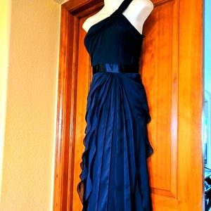 NWT Adrianna Papell Draped One Shoulder Gown